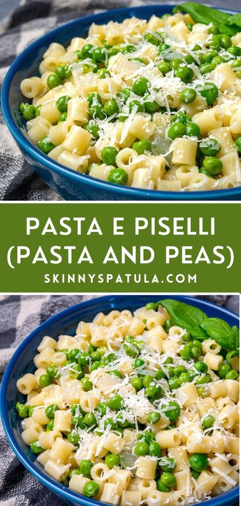 Pasta e Piselli (Pasta and Peas) Pasta With Peas And Potatoes, Bow Tie Pasta Recipes With Peas, Creamy Lemon Pea Pasta, Pasta Peas Ricotta, Pasta With Leeks And Peas, Veggie With Pasta, Tuna And Peas Pasta, Peas And Pasta Salad, Lemon Peas Pasta