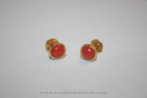 Gold Coral Earrings Designs, Gold Coral Baby Earrings, Baby Coral Ear Studs. Gold Coral Earrings, Kids Gold Jewelry, Gold Earrings For Kids, Coral Jewelry Set, Gold Jewelry Simple Necklace, Gold Mangalsutra Designs, Beading Crafts, Gold Necklace Indian Bridal Jewelry, Beaded Necklace Designs