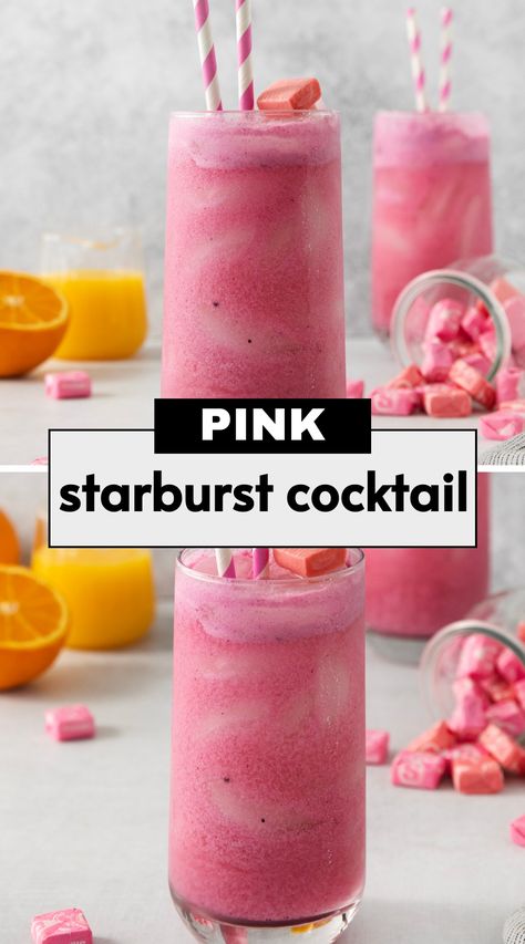 Indulge in the deliciously sweet Pink Starburst Cocktail that brings your favorite starburst flavor to life in a tantalizing mixed drink. Imagine sipping on a giant Pink Starburst Shot - pure bliss, right? This vibrant concoction is the perfect addition to your next celebration or gathering, boasting a playful palette of colored alcoholic drinks that are both fun and easy to make. Treat yourself and your friends to these lusciously sweet summer cocktails that are sure to be a hit with everyone. Colored Alcoholic Drinks, Sweet Summer Cocktails, Crystal Light Drinks, Starburst Drink, Starburst Cocktail, Vodka Drinks Easy, Easy Mixed Drinks, Whipped Cream Vodka, Playful Palette