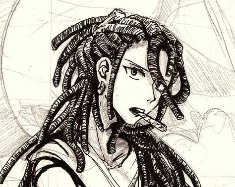 Magi Kassim Magi Kassim, Locs Drawing Reference, Afro Hair Drawing, Ponytail Drawing, Anime Boy Hair, Black Cartoon Characters, Arte Cyberpunk, Black Anime Characters, Black Artwork