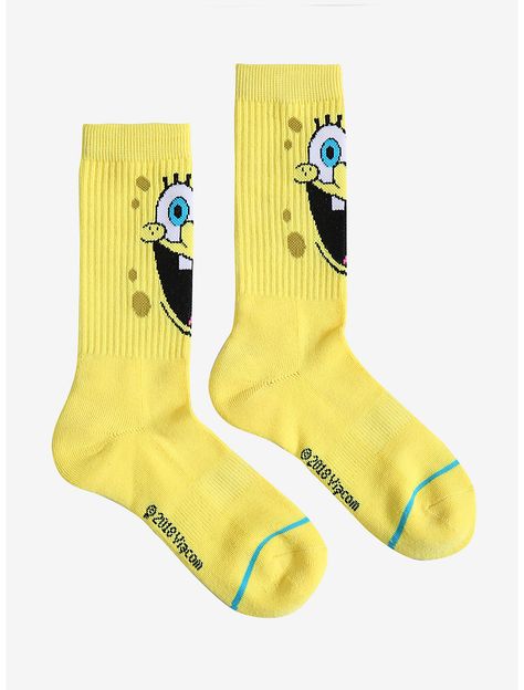 Girls Room Accessories, Cute Face Mask Design, Graphic Socks, Sock Collection, Sock Outfits, Stylish Socks, Square Pants, Big Face, Kids Tv