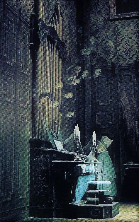 The Organist - Disneyland’s Haunted Mansion Haunted Mansion Ride, Mansion Aesthetic, Haunted Mansion Wallpaper, Haunted Mansion Disneyland, The Haunted Mansion, Disney Haunted Mansion, Disneyland California, Happiest Place On Earth, Dark Photography