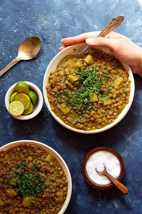 Adasi is a classic Persian lentil soup that's vegetarian and gluten free. Learn how to make this easy Persian recipe with this step by step tutorial and video. #souprecipes #soup #lentilsoup #fallrecipes #comfortfood Persian Lentil Soup Recipe, Lentils Benefits, African Recipe, Vegetarian Lentil Soup, Red Lentil Soup Recipe, Food Shots, Lentil Soup Recipe, International Dishes, Delicious Soups