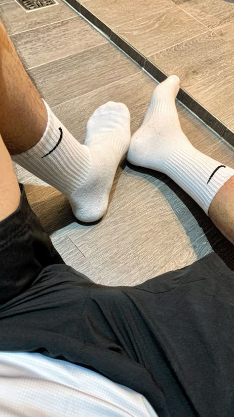 Boys Nike Socks, Men In Socks White, Men In Socks Only, White Socks Men, Nike Socks Aesthetic, Soccer Socks Boys, White Nike Socks, Men In Socks, Cute Blonde Guys