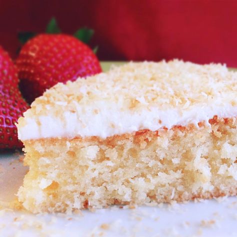 Coconut Cake Recipe Easy, Gluten Free Coconut Cake, Gluten Free Dairy Free Dessert, Cake Recipe Easy, Coconut Cake Recipe, Sheet Cake Recipes, Gluten Free Cake, Dairy Free Dessert, Indulgent Desserts