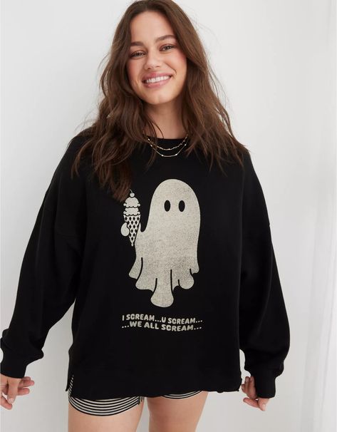 Halloween Shirts, Halloween Fashion, Fall Street Style, Tops Fall, Mens Outfitters, Cozy Sweatshirts, New Release, Crew Sweatshirts, Fall Sweaters