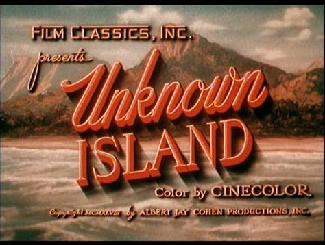 unknown island Film Font, Art Of The Title, Old Movie, Adventure Movie, Title Sequence, Title Design, Bad Design, Title Card, Movie Titles