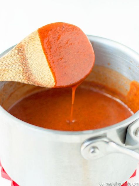 Copycat Old El Paso Enchilada Sauce, Old El Paso Enchilada Sauce Recipe, Red Enchilada Sauce Recipe, Easy Enchilada Sauce, Homemade Red Enchilada Sauce, Mexican Sauces, Enchilada Sauce Recipe, Spinach Enchiladas, Recipes With Enchilada Sauce