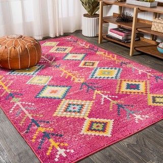 Eclectic Area Rug, Colorful Bohemian, Southwestern Area Rugs, Filigree Pattern, Target Rug, Bohemian Colors, Medallion Rug, Pink Area Rug, Medallion Design