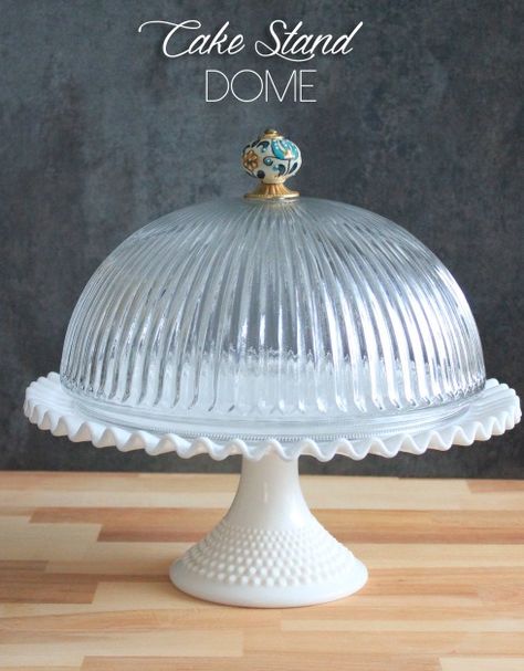 DIY: Cake Stand Dome – BeWhatWeLove Diy Cake Stand Dollar Store, Cake Stand Decor Ideas, Homemade Cake Stands, Cake Stand Diy, Succulent Terrariums, Cake Stand Decor, Diy Cake Stand, Cake Stand With Dome, Succulent Terrarium