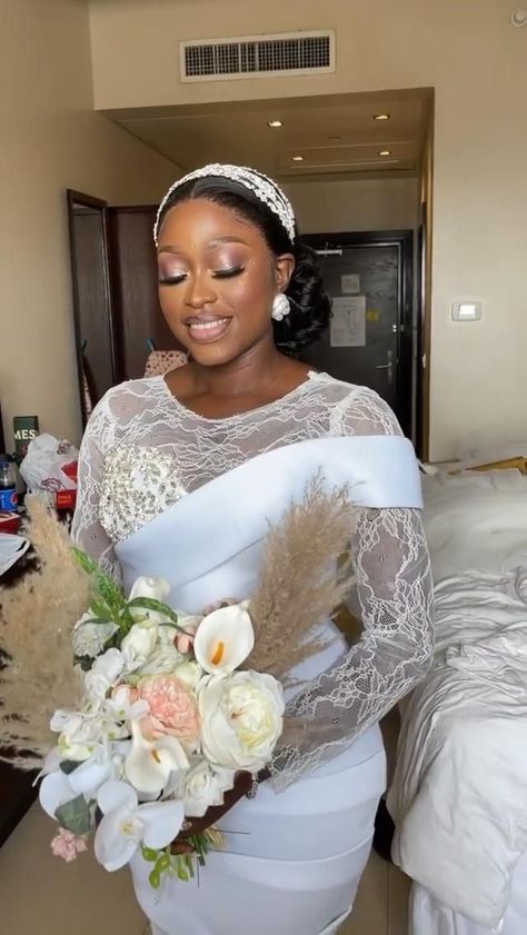 Stunning Nigerian Bride [Video] | Civil wedding dresses, Elegant wedding dress ballgown, Online wedding dress Nigerian Civil Wedding Outfit, Nigeria Court Wedding Outfit, Gown For Registry Wedding In Nigeria, Nigerian Registry Wedding Dress, Registry Office Wedding Dress Nigeria, Registry Dress For Bride, Nigerian Civil Wedding Dress Courts, Court Wedding Outfit The Bride Style, Nigerian Court Wedding Dress