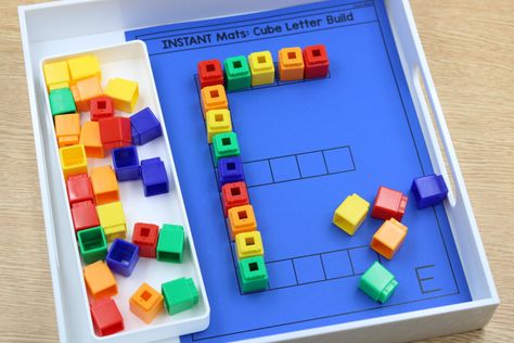 Alphabet centers with 12 free downloads for your students! Creative Curriculum Preschool, Learning Centers Preschool, Teach The Alphabet, Abc Centers, Alphabet Centers, Education Preschool, Literacy Centers Kindergarten, Alphabet Kindergarten, Preschool Centers