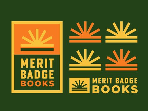 Merit Badge Books Logo Design by Danielle Podeszek on Dribbble Books Logo, Book Badge, Identity Design Inspiration, Trademark Logo, Book Logo, Merit Badge, Badge Logo, Badge Design, Design System