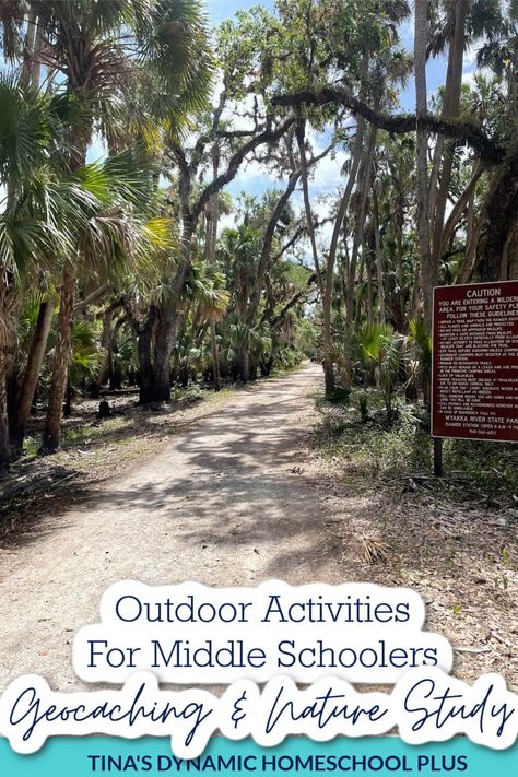 Fun Outdoor Activities For Middle Schoolers Geocaching and Nature Study. I have some fun outdoor activities for middle schoolers today. Also, look at my page homeschool middle school for more fun tips. Besides, National Trails Day is April 22nd and that is a great time to start hiking the trails if you have never been or find a new one in your area if you have. Also want to introduce or reacquaint you with some more fabulous outdoor activities which are geocaching and nature study. Science Outdoor Activities, Outdoor Education Activities Middle School, Outdoor Education Middle School, Outdoor Activities For Middle Schoolers, Nature School Ideas, Wetlands Activities, Activities For Middle Schoolers, Nature Lessons, Conservation Activities