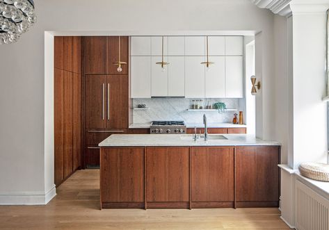 Brooklyn Kitchen, Galley Kitchen Design, Mcm Kitchen, Mid Century Modern Kitchen, Galley Kitchen, Small Living, Kitchen Renovation, A Kitchen, Modern Kitchen Design