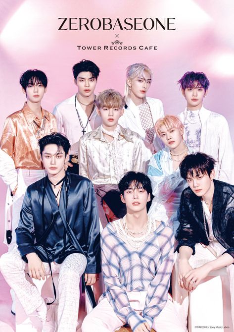 Zerobaseone Group Photo, Kpop Boyband, Tower Records, Boy Idols, Music Labels, Group Photo, Sony Music, Group Photos, Photo Reference