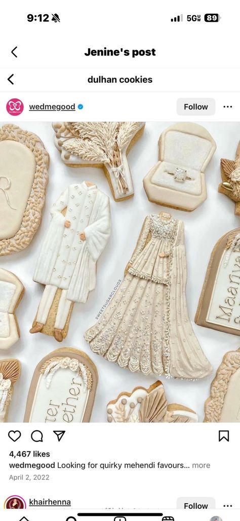 Bridal Shower Cookies, Fall Bridal Shower, Wedding Cookies, Indian Wedding, Bridal Shower