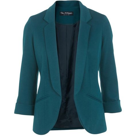 Mod Jacket, Teal Blazer, Knit Blazer, Stylish Jackets, Formal Suits, Dark Teal, Long Sleeves Jacket, Women's Coats, Miss Selfridge