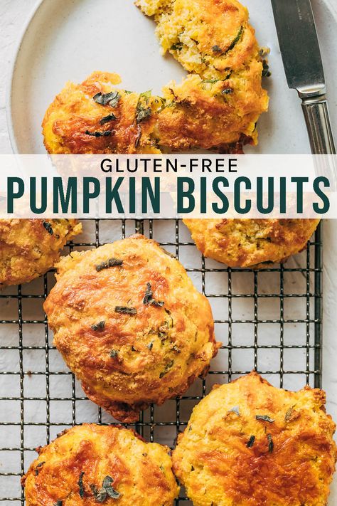 Gluten-Free Pumpkin Scones Sage Biscuits, Pumpkin Biscuits, Almond Flour Biscuits, Savoury Bakes, Pumpkin Scones, Fresh Sage, Pumpkin Pie Filling, Savoury Baking, Gluten Free Pumpkin