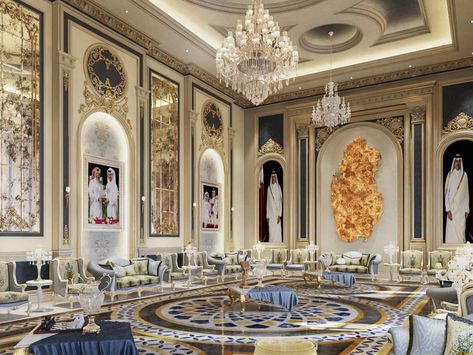 Banquet Hall Design Interiors Luxury, Banquet Hall Design, Fantasy Court, Royal Interior, French Interior Design, Palace Interior, Mansion Designs, Community Halls, Picnic Decorations