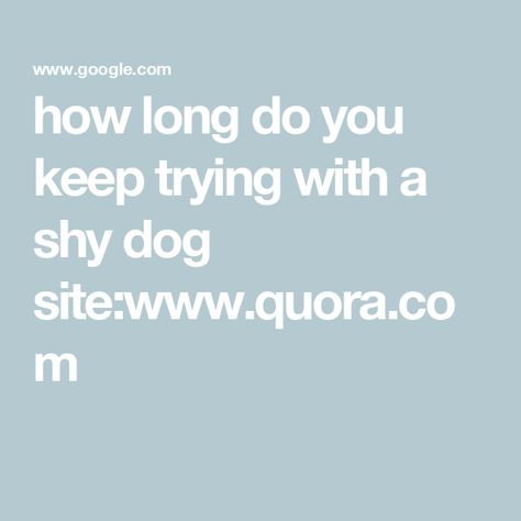 how long do you keep trying with a shy dog site:www.quora.com Cavalier Spaniel, King Charles Cavalier Spaniel Puppy, Spaniel Puppies, Keep Trying, Cavalier King Charles Spaniel, Cavalier King Charles, King Charles, Spaniel, Dogs