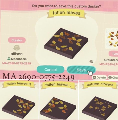 Acnh Leaf Code, Animal Crossing Leaf, Acnh Paths, Acnh Patterns, Acnh Clothes, Autumn Animals, Animal Crossing 3ds, Ac New Leaf, Leaf Animals