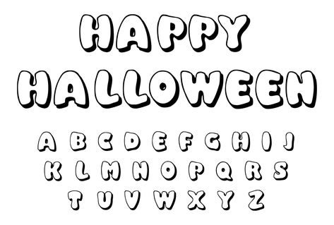 Happy Halloween Lettering, Happy Halloween Printable, Spooky Letters, Cross Stitch Letter Patterns, Halloween Pumpkin Stencils, Happy Halloween Banner, Happy Halloween Signs, Halloween Printables Free, Halloween Letters