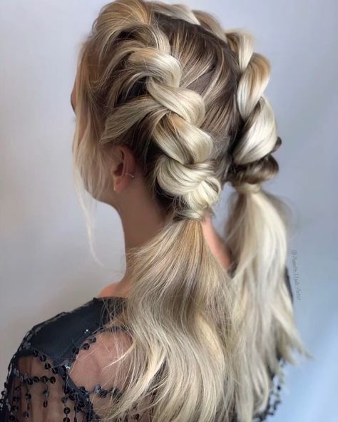 Annette on Instagram: “Double Rope Braid Tutorial . . Products used: @biolage R.A.W. Texturizing Styling Spray and @biolage Freeze Fix Hairspray to set style.…” Double Rope Braid, Rope Braid Tutorials, Mehndi Hairstyles, Rope Braids, Rope Braid, Hair Aesthetic, Peinados Fáciles Para Cabello Corto, Braid Tutorial, Back To School Hairstyles