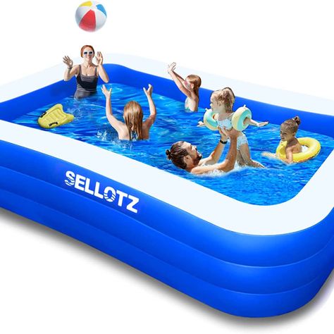 Oversized Thickened Family Swimming Pool for Kids, Toddlers, Adults, Outdoor, Garden, Backyard, Summer Water Party Family Inflatable Pool, Inflatable Lounge Pool, Blow Up Pool, Family Swimming, Hot Tubs Saunas, Family Pool, Pool Lounge, Water Party, Kiddie Pool