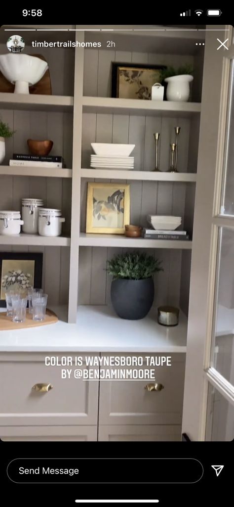 Waynesboro Taupe, Taupe Bookshelves, Evergreen Fog Bookshelves, Taupe Fireplace, Style Kitchen Shelves, Taupe Bookcase, Brown Painted Bookshelves, Charcoal Book Shelves, Dark Grey Built In Bookcase