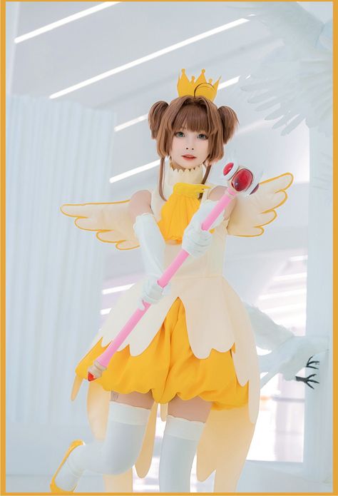 Cardcaptor Sakura Cosplay, Sakura Kinomoto, Magical Clothes, Sakura Cosplay, Halloween Party Outfits, Sakura Card, Cosplay Diy, Anime Dolls, Cardcaptor Sakura