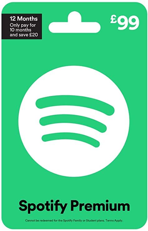 Spotify Premium Annual Gift Card (12 months for the price of 10 months) - by Post: Amazon.co.uk: Gift Cards & Top Up Free Spotify Premium, Spotify For Artists, Spotify Gift Card, Spotify Gift, Redeem Gift Card, Netflix Gift Card, Netflix Gift, Free Itunes Gift Card, Xbox 1