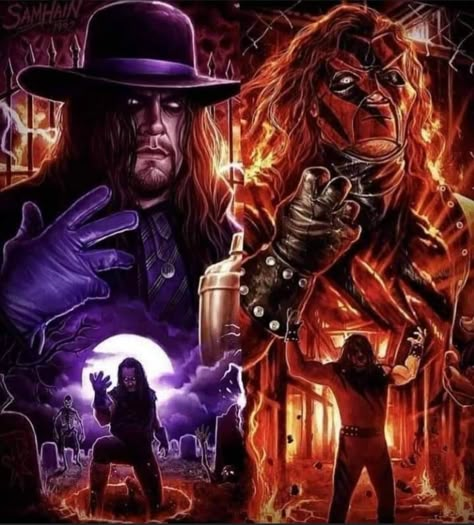 Brothers Of Destruction Wwe, Undertaker And Kane, Brothers Of Destruction, Kane Wwe, Wwe Undertaker, Wwe Art, American Dragon, Undertaker Wwe, Wrestling Posters