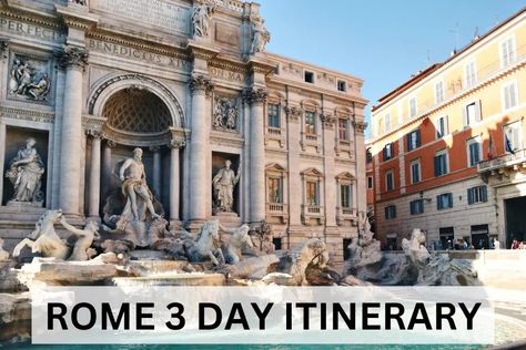 rome 3 day itinerary Summer Vacation Packing List, Summer Vacation Packing, Amalfi Coast Itinerary, The Trevi Fountain, Trip To Rome, Rome Itinerary, Palatine Hill, Best Trip, Packing List For Vacation