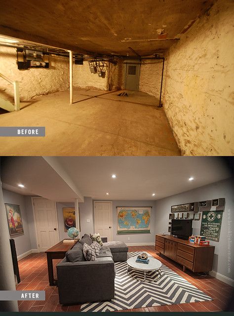 Before and After Man Room Brooklyn Limestone | MrsLimestone | Flickr Basement Repair, Basement Decoration, Small Basement Remodel, Architecture Renovation, Dream Basement, Man Cave Basement, Basement Apartment, Small Basements, Man Cave Home Bar