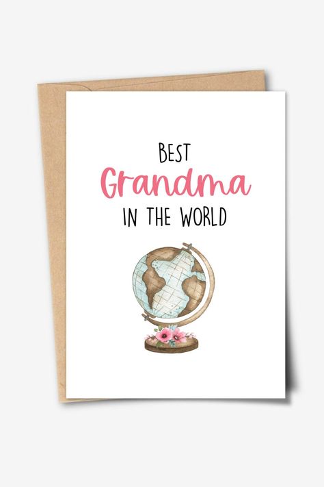 Printable Card, Best Grandma in the world, World's best Nana card, Mother's Day Cards, Birthday Card for Grandma, Mother's Day Card for Nana Birthday Card For Nana, Happy Birthday Card For Grandma, Card For Grandma Birthday, Birthday Card Ideas For Grandma, Cards For Grandma, Birthday Card For Grandma, Card For Grandma, Grandma Cards, Grandma Birthday Card