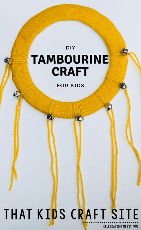 DIY Tambourine Craft - That Kids' Craft Site Paper Plate Tambourine Craft, Tambourine Craft For Kids, Diy Tambourine, Tambourine Craft, Music Crafts For Kids, Microphone Craft, Musical Crafts, Music Instruments Diy, Passover Crafts