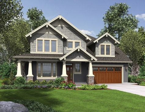 This week we’re highlighting the Hood River, a set of Craftsman home plans with a small footprint and a wealth of amenities! Craftsman Home Plans, Small Craftsman, Craftsman Homes, Shingle Style Homes, Craftsman Exterior, Craftsman Style House, Craftsman Home, Craftsman Style Home, Casas Coloniales