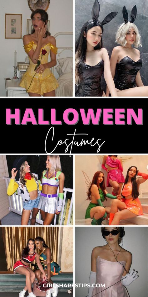 Discover 40+ cute, hot, and trendy Halloween costumes for women! Whether you're looking for creative and fun DIY ideas or easy last-minute options, we've got you covered. Perfect for anime fans, work parties, trios, duos, groups, and besties. Ideal for college students and anyone with black, blonde, brunette, or red hair. Don't miss out on the best matching Halloween costumes for 3! Brown Haired Halloween Costumes, Ginger And Brunette Halloween Costumes, Halloween Costumes For Brown Hair, College Halloween Costume Ideas Brunette, Halloween Costumes Women Brunette, Blonde Brunette Halloween Costumes, Halloween Costumes Women Blonde, Brunette Costume Ideas, Hot Duo Halloween Costumes