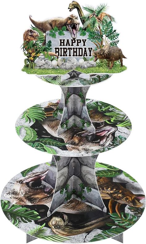 Amazon.com: Dinosaur Cupcake Stand Dinosaur Cardboard Cupcake Holder Dinosaur Cupcake Stand Set Dinosaur Dessert Tower Holder 3 Tier Dino Mini Cake Stand for Kids Birthday Dinosaur Theme Party Decorations : Home & Kitchen Dinosaur Cupcake Stand, Birthday Dinosaur Theme, Dinosaur Theme Party Decorations, Muffin Stand, Dessert Tower, Dinosaur Cupcake, Mini Cake Stand, Dinosaur Cupcakes, Birthday Dinosaur