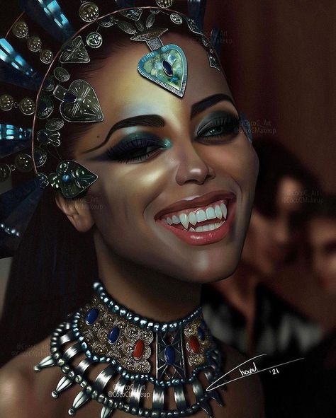 AaliyahAlways on Instagram: “#Aaliyah as Queen Akasha from Queen of The Damned 🎃✨Beautiful artwork by @cococ_art 🎨🧡” Aaliyah Queen Of The Damned Tattoo, Queen Of The Damned Art, Aaliyah Queen Of The Damned, Evil Queen Makeup, Aaliyah Vampire Queen Of, Akasha Queen Of The Damned Art, Black Vampire, Queen Of The Damned, Evil Tattoos