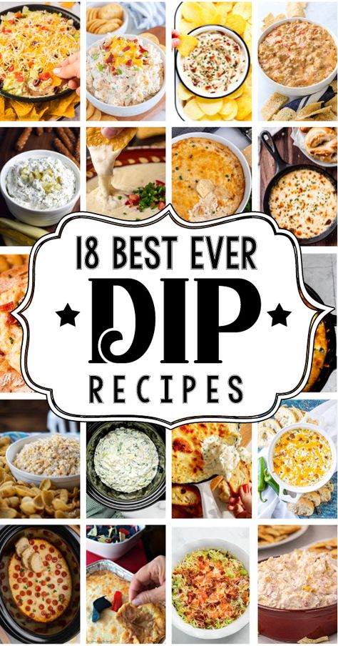 20 Best Dip Recipes - Great Football Appetizers for the Super Bowl Easy Dips For Potlucks, Most Popular Dip Recipes, Game Night Dip Recipes, The Best Party Dips, Dip Recipes Fall, Super Bowl Food Appetizers Easy Appetizer Recipes, Fun Party Dips Appetizer Recipes, The Best Dip In The World Recipe, Hot Dips And Appetizers