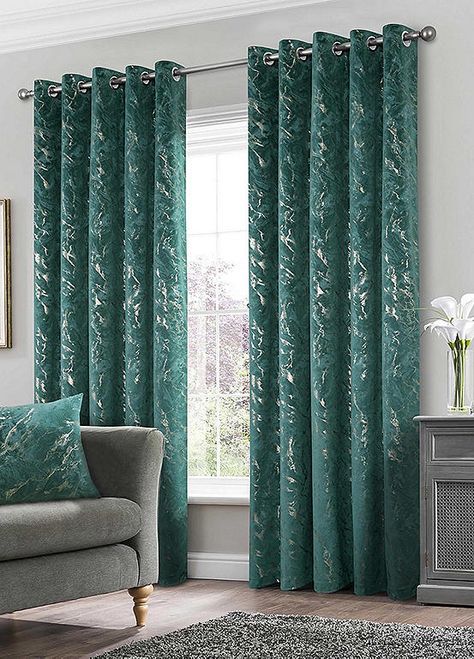 Turquoise And Purple Bedroom, Purple Curtains Bedroom, Teal Living Rooms, Purple Bedroom, Eyelet Curtains, Living Room Color Schemes, Thermal Curtains, Home Curtains, Velvet Curtains