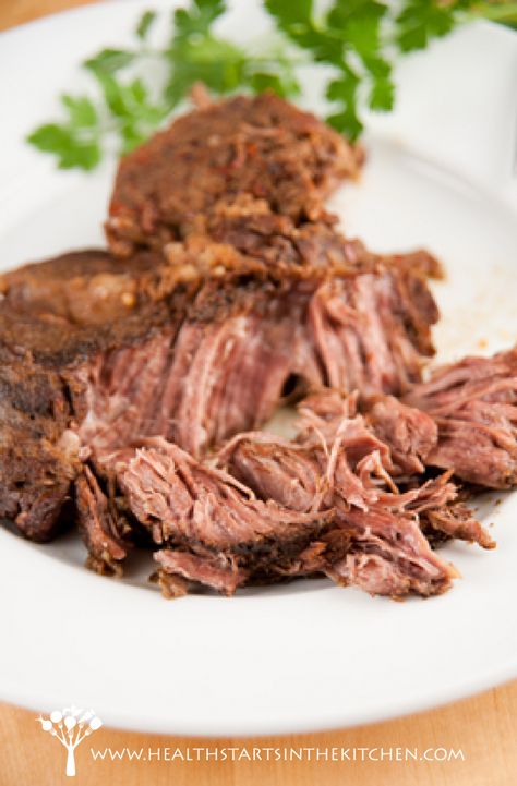 Crock Pot Venison Neck Roast by Health Starts in the Kitchen Venison Neck Roast, Crock Pot Venison, Rump Roast Recipe, Slow Cooker Venison, Delish Dinners, Rump Roast, Season Recipes, Sunny Anderson, Deer Recipes