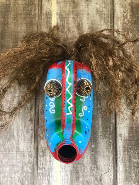 Mask Made From Recycled Materials, Traditional Masks, Mask Project, African Mask, River Art, Cars Vintage, Plastic Bottle Crafts, My Art Studio, Masks Art