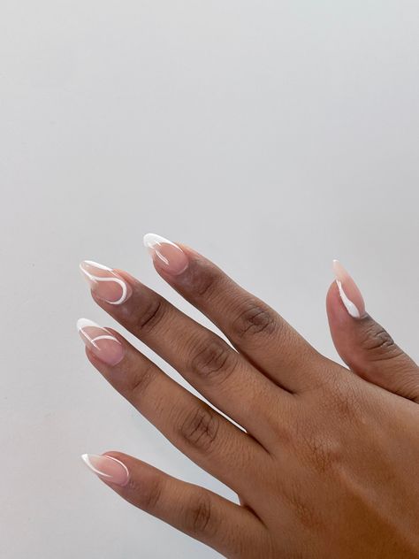 2024 Nail Inspo Almond, Almond Nail Art, Short Almond Nails, Nail Shimmer, Round Nails, Summery Nails, Nude Nails, Almond Nails, White Nails