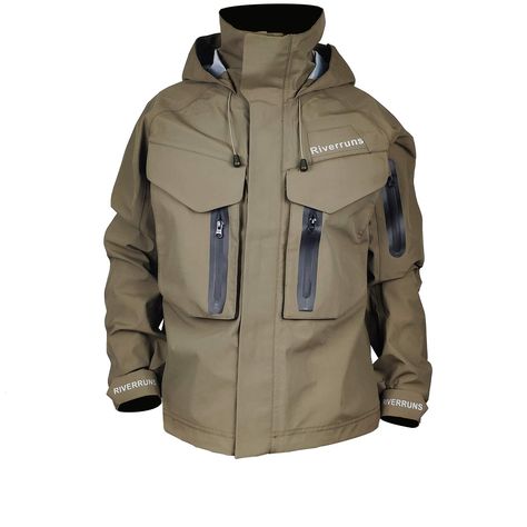 100% Waterproof and Breathable: Riverruns fishing jacket is made of 3 layer latest technology water proof breathable wader material, highest standards Waterproof level > 8000mm, Breathable level > 3000 MVTR, and quality HKK waterproof zippers. - amazon affiliate link Men Fishing, Fishing Jacket, Fabric Fish, Fish Man, Rain Gear, Anorak Jacket, Fishing Outfits, Rain Coat, Jacket For Men