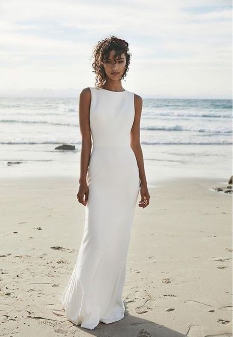 18 Summer Wedding Dresses Perfect For A Beachfront Ceremony - Society19 One Day Bridal, Western Wedding Dresses, Top Wedding Dresses, Wedding Dress Trends, Summer Wedding Dress, Elegant Wedding Dress, Wedding Dress Inspiration, Simple Wedding, Wedding Dresses Simple