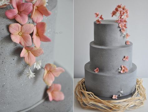 Wedding cake - Cake by CakesVIZ Concrete Wedding Cake, Concrete Wedding, Awesome Cakes, Beautiful Wedding Cakes, Pastry Cake, Edible Art, Cakes And More, Cupcake Cookies, Let Them Eat Cake