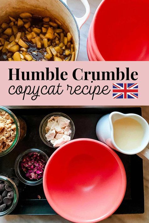 You need to make this copycat recipe for Humble Crumble for your next dinner party. It's so good and you can make it ahead! Humble Crumble London Recipe, Humble Crumble, Dessert Decor, Ice Cream Maker Recipes, Shortbread Cookie Recipe, Frozen Custard, Shortbread Recipes, Crumble Recipe, Cooked Apples